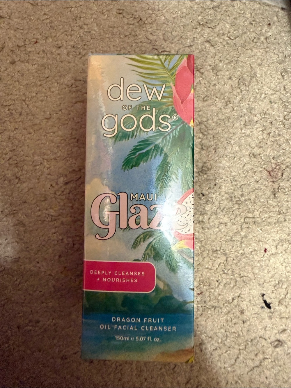 BNIB-Dew of the Gods Maui Glaze Dragon Fruit Oil Facial Cleanser — Pink/Blue